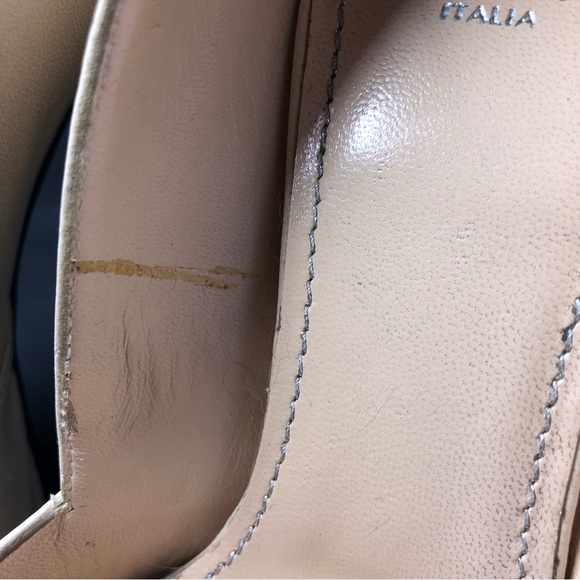 Nando Muzi - Nude Leather Platform Heels with Crystal Detail - Size 7 - Picture 3 of 9